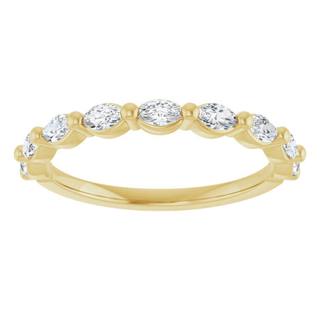 14K Yellow 1/2 CTW Natural Diamond Anniversary Band