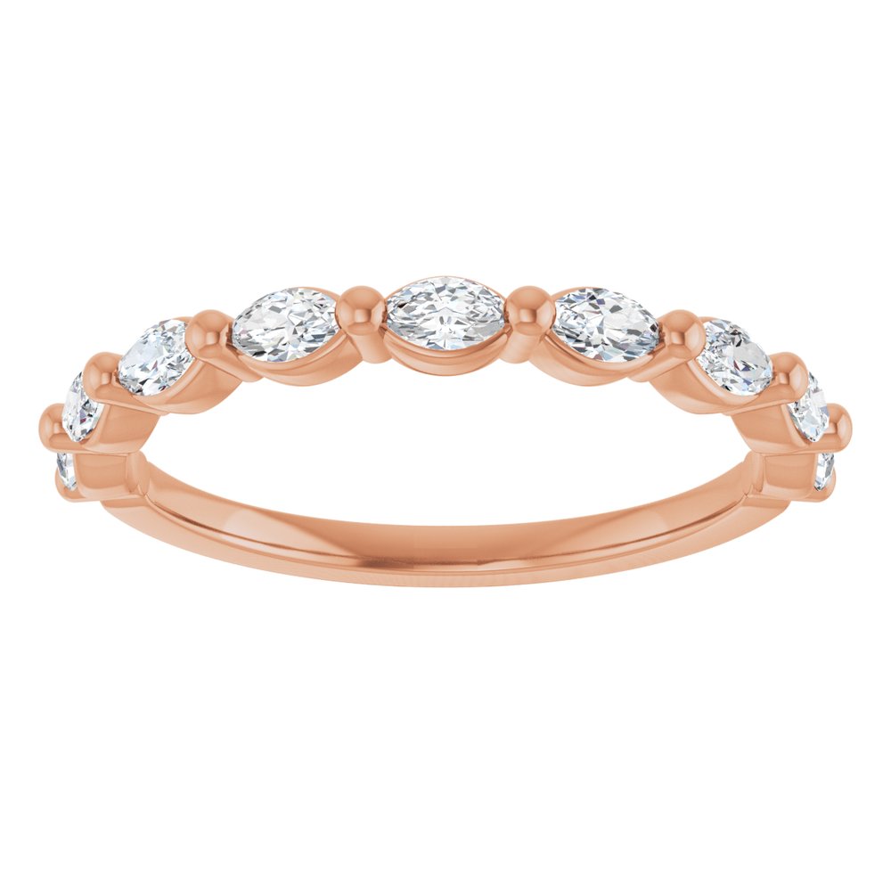 14K Rose Gold 1/2 CTW Natural Diamond Anniversary Band