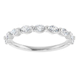 14K White 1/2 CTW Natural Diamond Anniversary Band