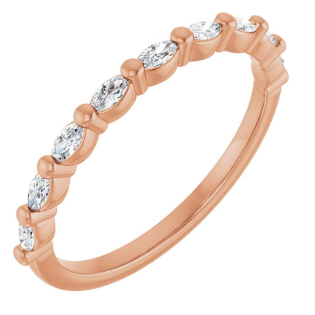 14K Rose Gold 1/5 CTW Natural Diamond Anniversary Band