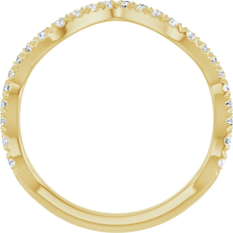 14K Yellow 1/3 CTW Natural Diamond French-Set Anniversary Band