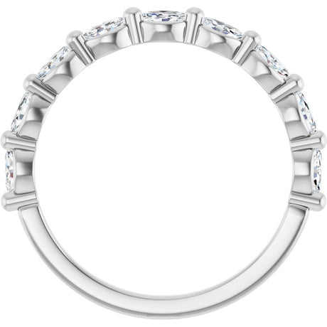 14K White Gold 1/2 CTW Natural Diamond Anniversary Band