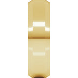 10K Yellow Gold 6 mm Beveled-Edge Comfort-Fit Flat Band Size 9