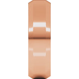 14K Rose 6 mm Beveled-Edge Comfort-Fit Flat Band Size 9