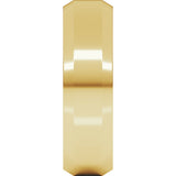 10K Yellow Gold 6 mm Beveled-Edge Comfort-Fit Flat Band