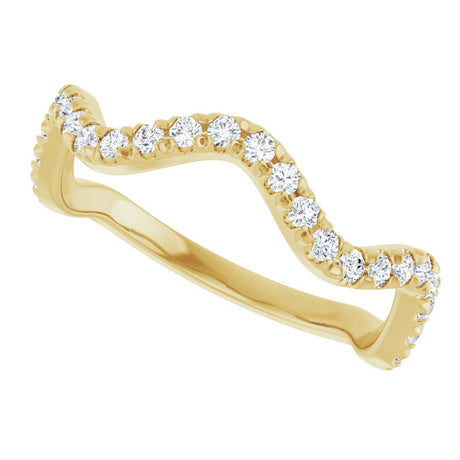 14K Yellow 1/3 CTW Natural Diamond French-Set Anniversary Band