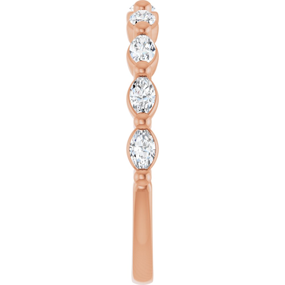 14K Rose 1/2 CTW Natural Diamond Anniversary Band