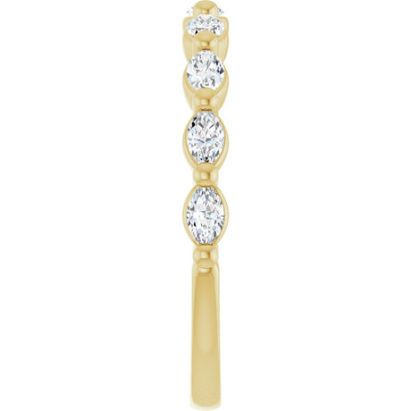 14K Rose 1/2 CTW Natural Diamond Anniversary Band