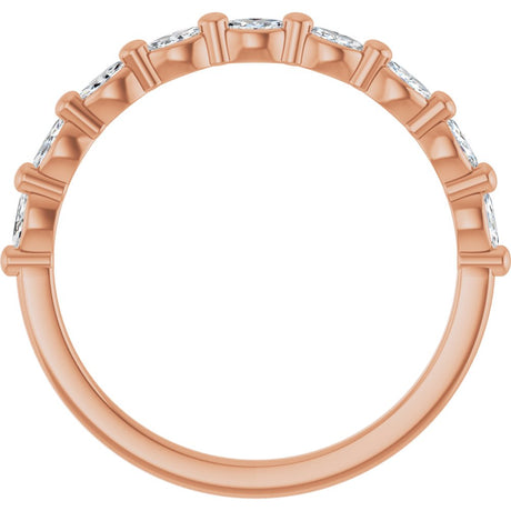 14K Rose Gold 1/5 CTW Natural Diamond Anniversary Band