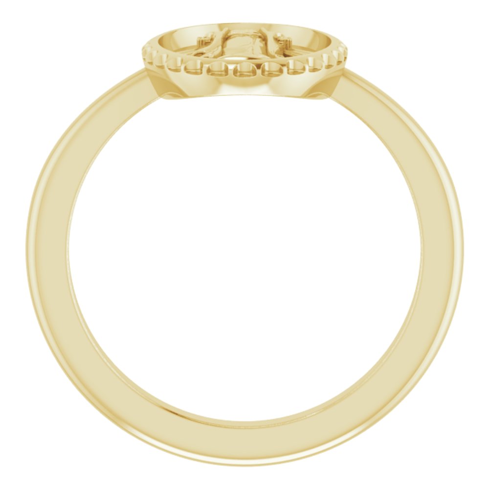 14K Yellow Miraculous Medal Ring