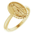 14K Yellow Miraculous Medal Ring