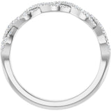 14K White 1/6 CTW Natural Diamond French-Set Anniversary Band