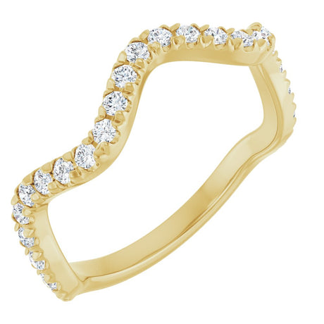 14K Yellow 1/3 CTW Natural Diamond French-Set Anniversary Band