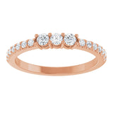 14K Rose 1/3 CTW Natural Diamond Anniversary Band