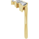 14K Yellow Gold 3/4 CTW Natural Diamond Contour Band