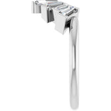 14K White Gold 3/4 CTW Lab-Grown Diamond Contour Band