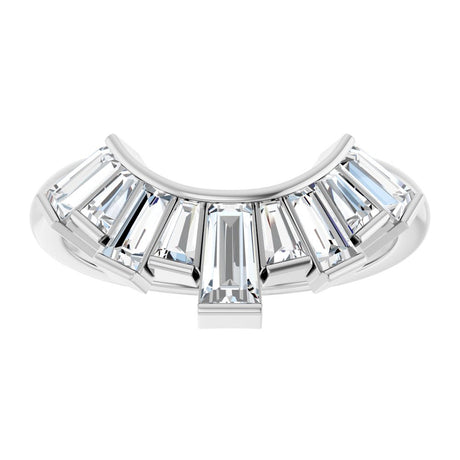 14K White Gold 3/4 CTW Lab-Grown Diamond Contour Band