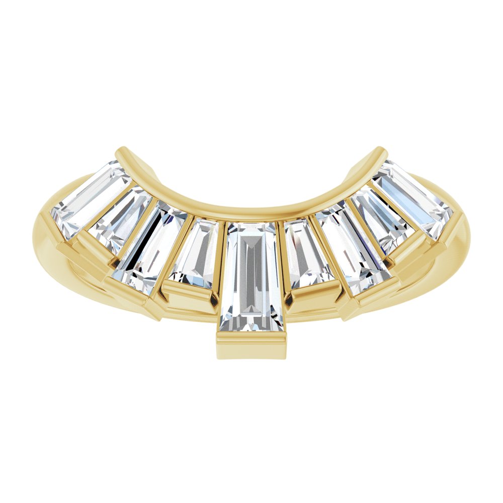 14K Yellow Gold 3/4 CTW Natural Diamond Contour Band
