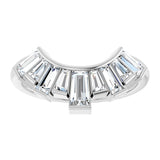 14K White Gold 3/4 CTW Lab-Grown Diamond Contour Band