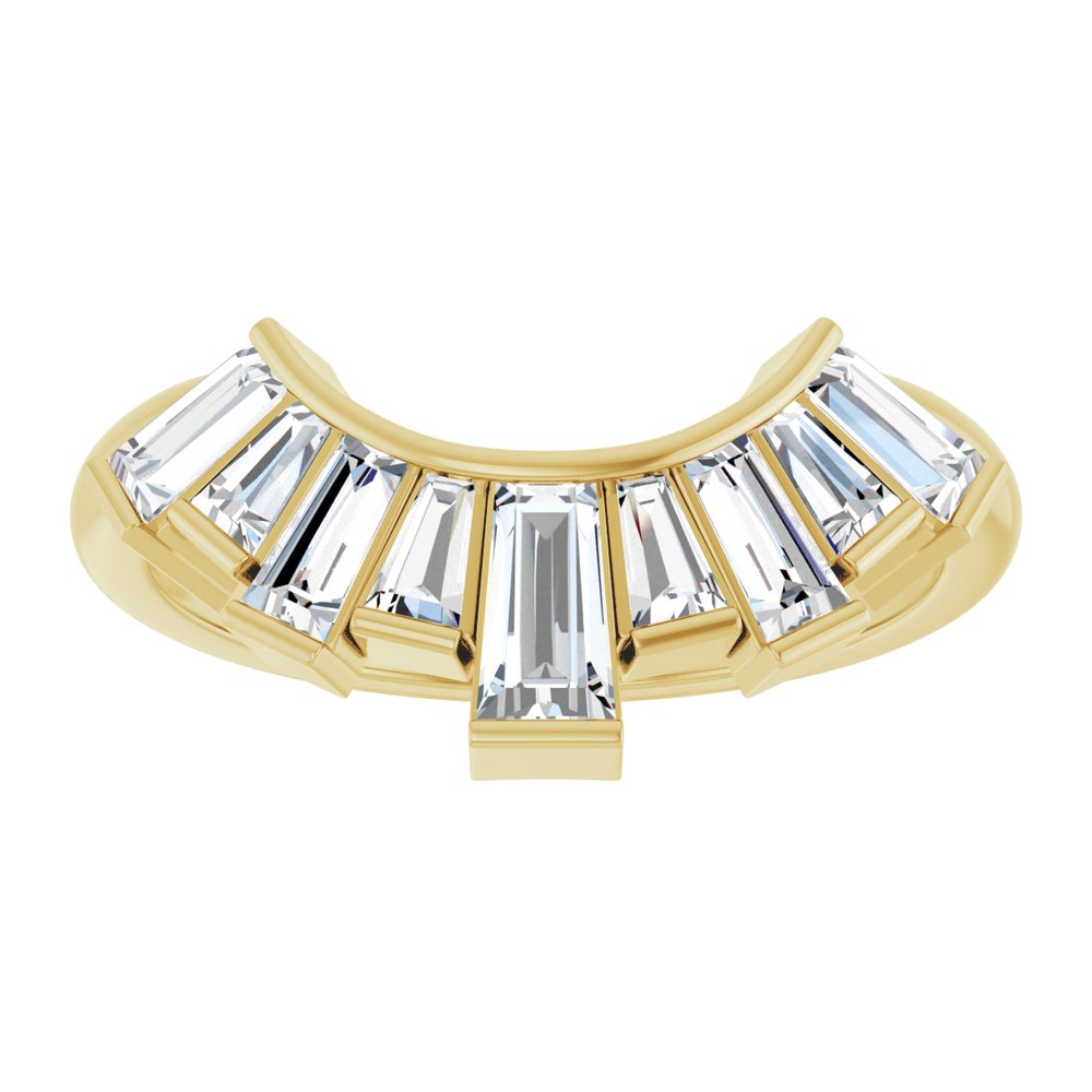 14K Yellow 3/4 CTW Lab-Grown Diamond Contour Band