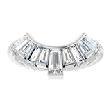 14K White Gold 3/4 CTW Natural Diamond Contour Band