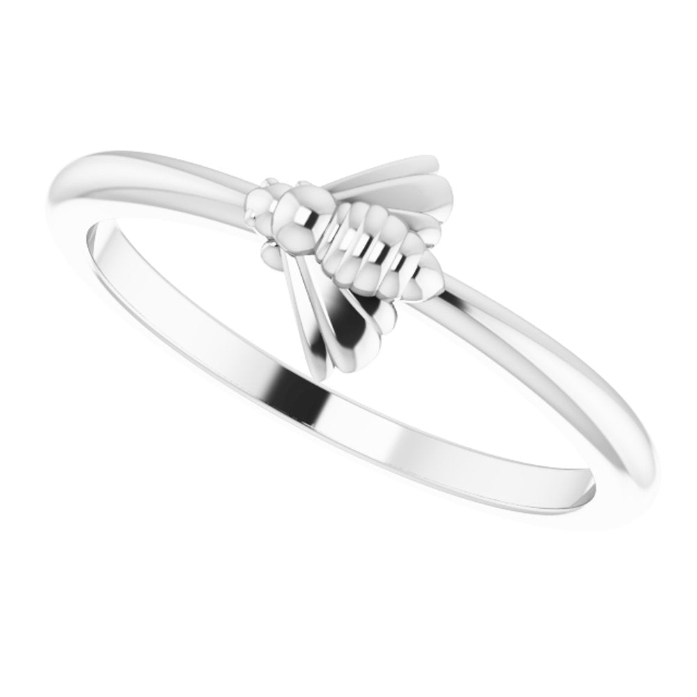 Sterling Silver Stackable Bee Ring