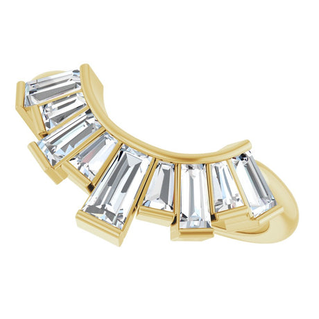 14K Yellow Gold 3/4 CTW Natural Diamond Contour Band