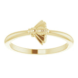 14K Yellow Stackable Bee Ring