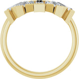 14K Yellow Gold 3/4 CTW Natural Diamond Contour Band