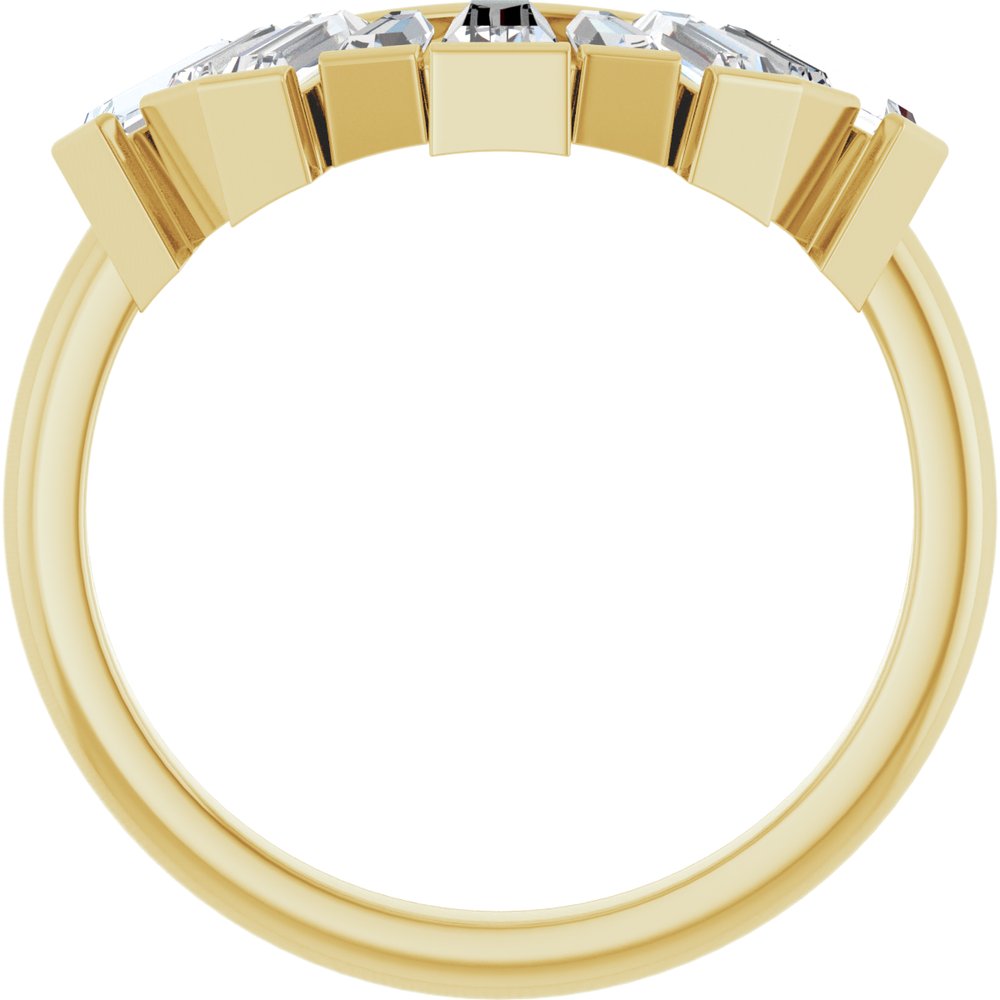 14K Yellow 3/4 CTW Lab-Grown Diamond Contour Band