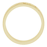 14K Yellow 6 mm Sculptural Milgrain Band