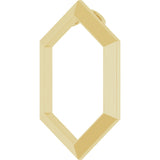 14K Yellow 21.68x14.55 mm Geometric Pendant