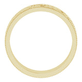 14K Yellow 6 mm Sculptural Milgrain Band