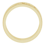 10K Yellow 6 mm Milgrain Edge Floral Flat Band Size 8.5