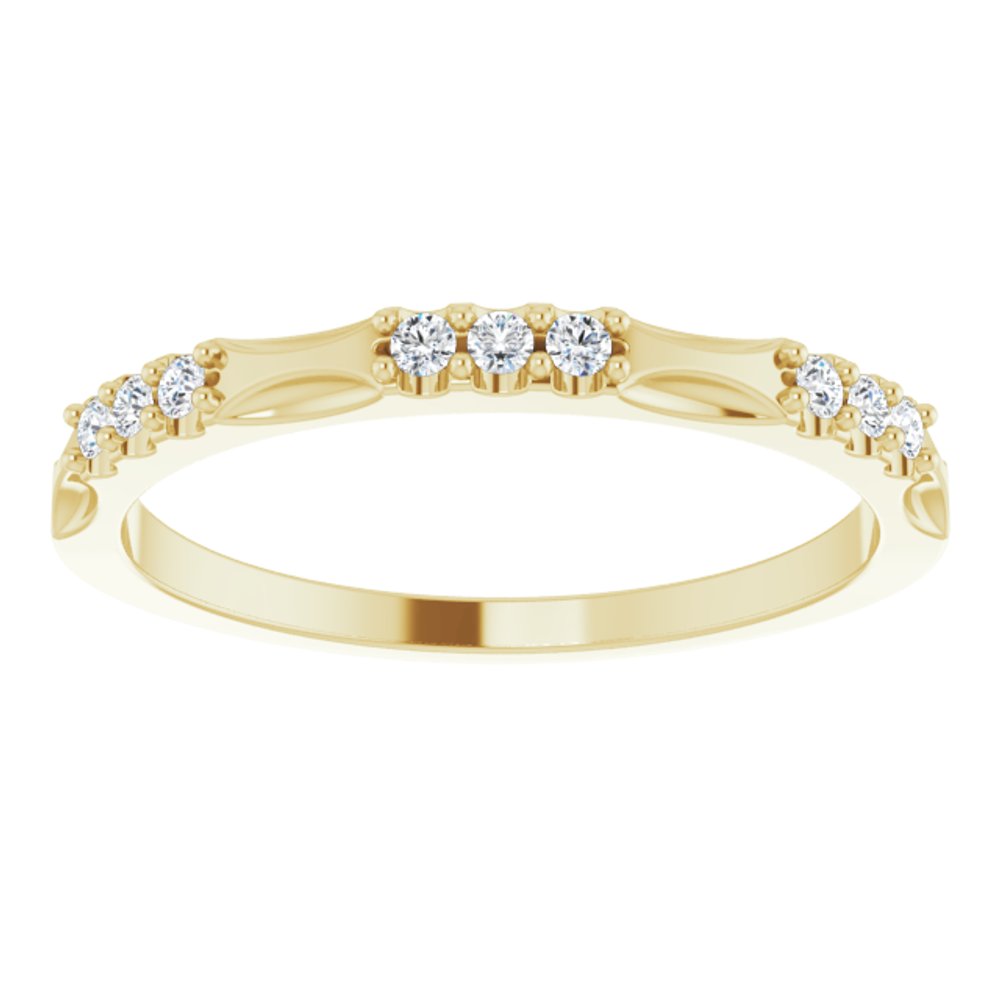 14K Yellow 1/8 CTW Natural Diamond Anniversary Band