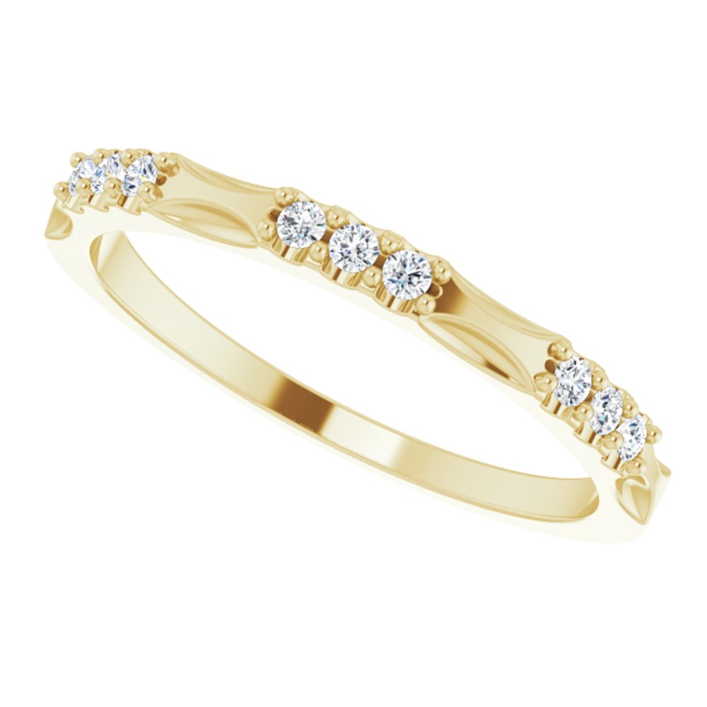 14K Yellow 1/8 CTW Natural Diamond Anniversary Band