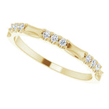 14K Yellow 1/8 CTW Natural Diamond Anniversary Band