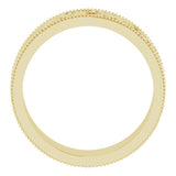 14K Yellow 6 mm Sculptural Milgrain Band