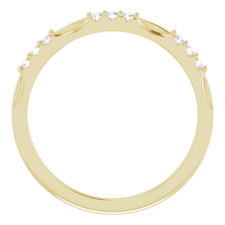 14K Yellow 1/8 CTW Natural Diamond Anniversary Band