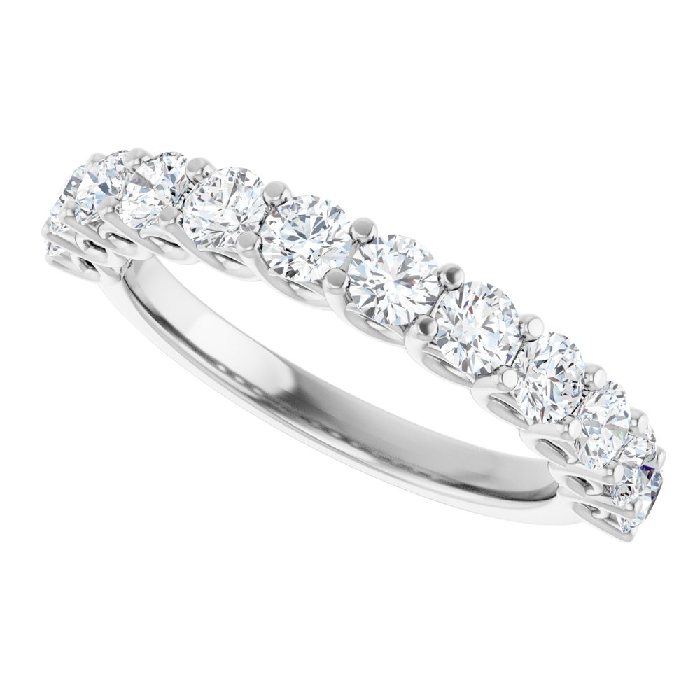 14K White 1 CTW Natural Diamond Anniversary Band