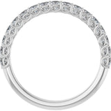 14K White 7/8 CTW Natural Diamond Anniversary Band