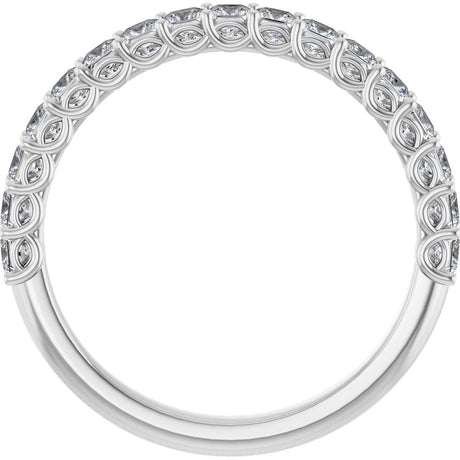 14K White 7/8 CTW Natural Diamond Anniversary Band