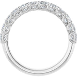 14K White 1 1/2 CTW Natural Diamond Anniversary Band