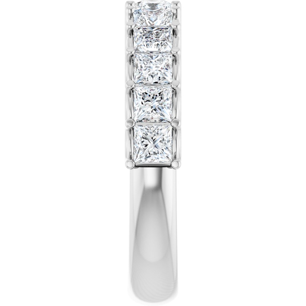 14K White 1 1/2 CTW Natural Diamond Anniversary Band