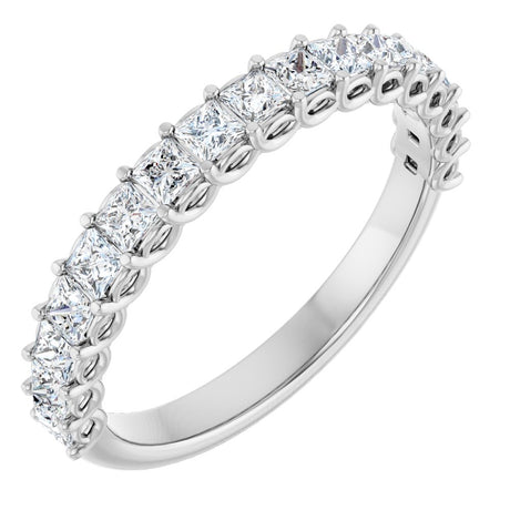 14K White 7/8 CTW Natural Diamond Anniversary Band