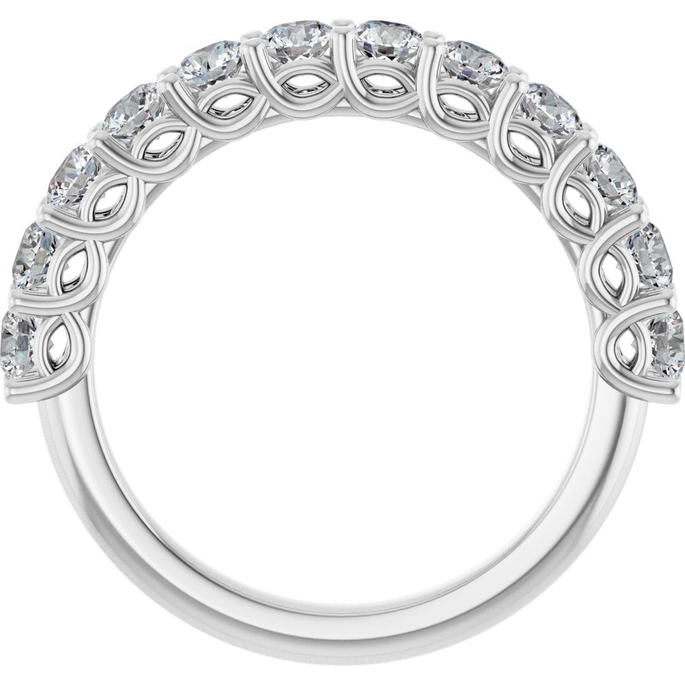 14K White 1 CTW Natural Diamond Anniversary Band