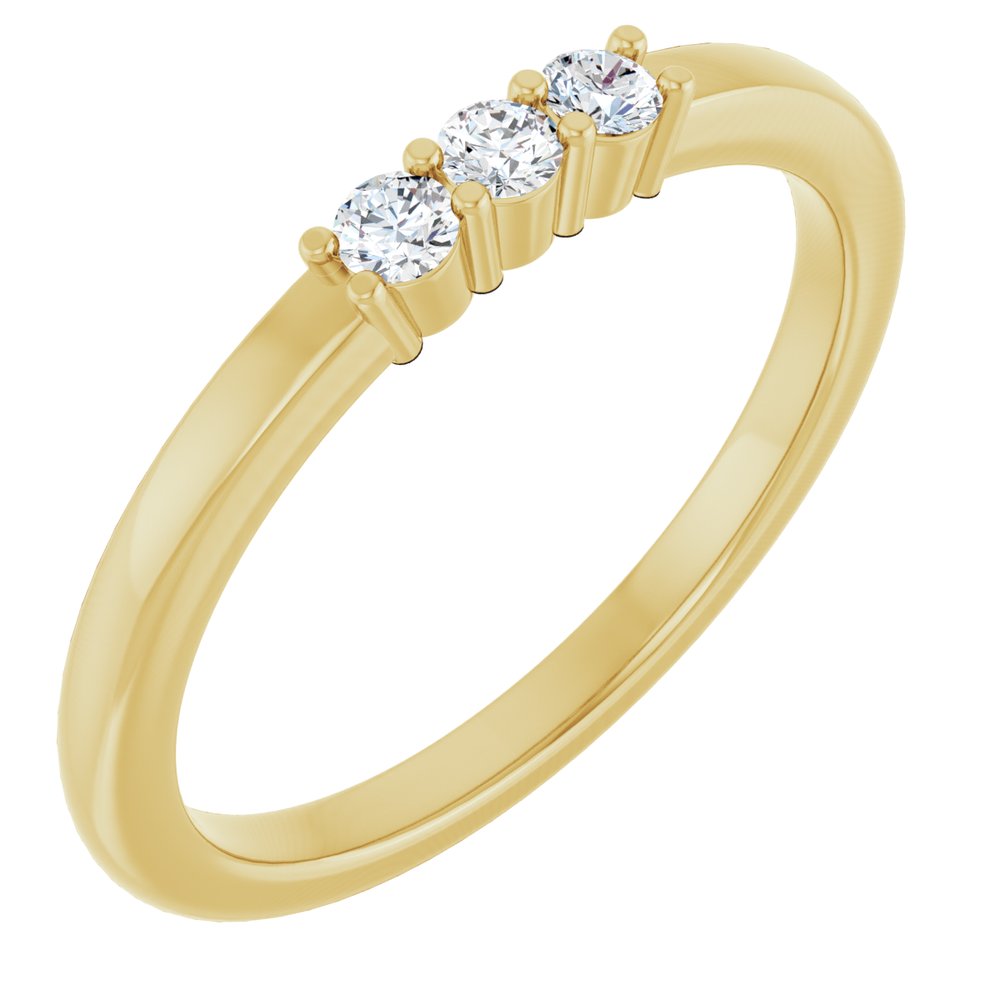 14K Yellow 1/6 CTW Lab-Grown Diamond Anniversary Band