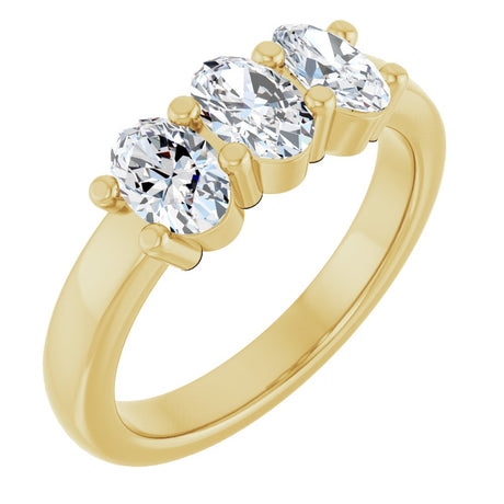 14K Yellow Gold 1 1/8 CTW Lab-Grown Diamond Anniversary Band