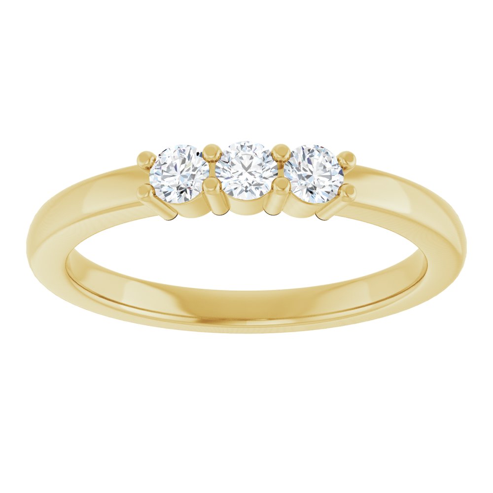 14K Yellow 1/4 CTW Natural Diamond Anniversary Band