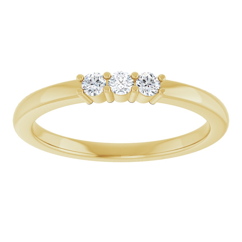 14K Yellow 1/6 CTW Lab-Grown Diamond Anniversary Band